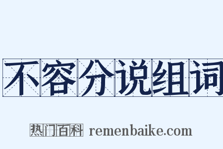 不容分说组词是什么意思的图片